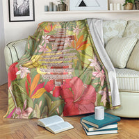 Mahalo Hawaii - Ka Pule a ka Haku Blanket Tropical Flowers