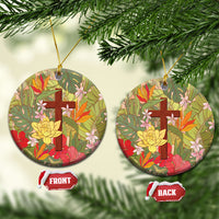 Mahalo Hawaii - Ka Pule a ka Haku Ceramic Ornament Tropical Flowers