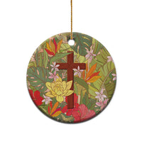 Mahalo Hawaii - Ka Pule a ka Haku Ceramic Ornament Tropical Flowers