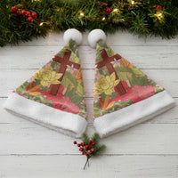 Mahalo Hawaii - Ka Pule a ka Haku Christmas Santa Hat Tropical Flowers