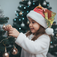 Mahalo Hawaii - Ka Pule a ka Haku Christmas Santa Hat Tropical Flowers