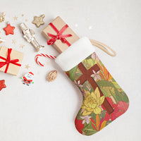 Mahalo Hawaii - Ka Pule a ka Haku Christmas Stocking Tropical Flowers