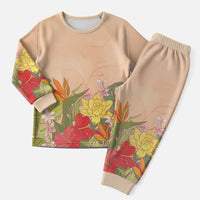 Mahalo Hawaii - Ka Pule a ka Haku Christmas Pajama Set Tropical Flowers