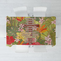 Mahalo Hawaii - Ka Pule a ka Haku Tablecloth Tropical Flowers