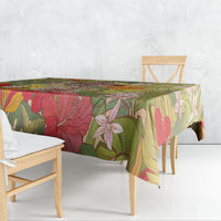 Mahalo Hawaii - Ka Pule a ka Haku Tablecloth Tropical Flowers
