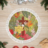Mahalo Hawaii - Ka Pule a ka Haku Tree Skirt Tropical Flowers