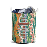 Mahalo Hawaii - Ka Pule a ka Haku Laundry Basket Mixed Lei