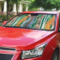 Mahalo Hawaii - Ka Pule a ka Haku Auto Sun Shade Mixed Lei