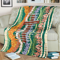 Mahalo Hawaii - Ka Pule a ka Haku Blanket Mixed Lei