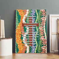 Mahalo Hawaii - Ka Pule a ka Haku Canvas Wall Art Mixed Lei