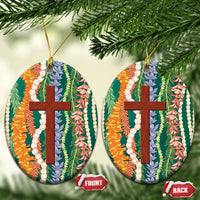 Mahalo Hawaii - Ka Pule a ka Haku Ceramic Ornament Mixed Lei