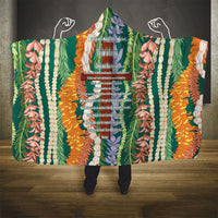 Mahalo Hawaii - Ka Pule a ka Haku Hooded Blanket Mixed Lei