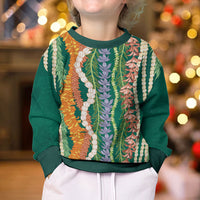 Mahalo Hawaii - Ka Pule a ka Haku Kid Ugly Christmas Sweater Mixed Lei