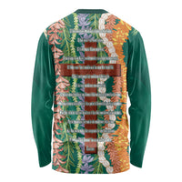 Mahalo Hawaii - Ka Pule a ka Haku Long Sleeve Shirt Mixed Lei