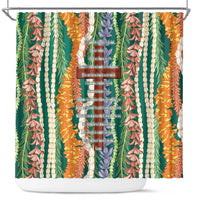 Mahalo Hawaii - Ka Pule a ka Haku Shower Curtain Mixed Lei