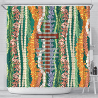 Mahalo Hawaii - Ka Pule a ka Haku Shower Curtain Mixed Lei