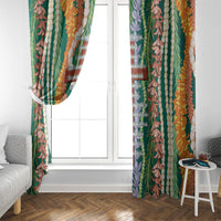 Mahalo Hawaii - Ka Pule a ka Haku Window Curtain Mixed Lei