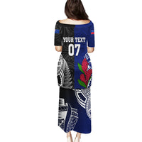 Personalised New Zealand Vs Samoa Rugby Family Matching Puletasi Dress and Hawaiian Shirt Go Champions LT7 - Polynesian Pride