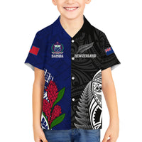 Personalised New Zealand Vs Samoa Rugby Kid Hawaiian Shirt Go Champions LT7 - Polynesian Pride