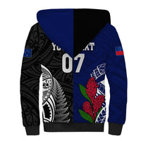 Personalised New Zealand Vs Samoa Rugby Sherpa Hoodie Go Champions LT7 - Polynesian Pride