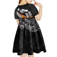 Hawaii Humpback Whale Kid Short Sleeve Dress Be Strong - Pray For Maui LT7 - Polynesian Pride
