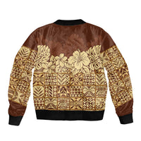 Niue Hiapo Motif Bomber Jacket Tapa Classic LT7 - Polynesian Pride