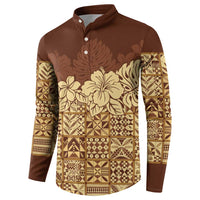 Niue Hiapo Motif Button Sweatshirt Tapa Classic LT7 - Polynesian Pride
