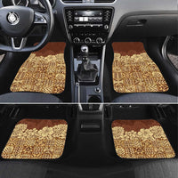 Niue Hiapo Motif Car Mats Tapa Classic LT7 Set 4pcs Beige - Polynesian Pride