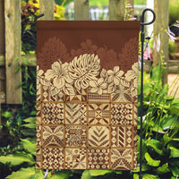 Niue Hiapo Motif Garden Flag Tapa Classic LT7 Garden Flag Beige - Polynesian Pride