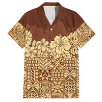 Niue Hiapo Motif Hawaiian Shirt Tapa Classic LT7 Beige - Polynesian Pride