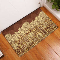 Niue Hiapo Motif Rubber Doormat Tapa Classic LT7 - Polynesian Pride