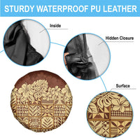 Niue Hiapo Motif Spare Tire Cover Tapa Classic LT7 - Polynesian Pride