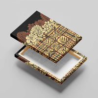 Niue Hiapo Motif Canvas Wall Art Tapa Classic - Black Ver LT7 - Polynesian Pride