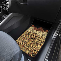 Niue Hiapo Motif Car Mats Tapa Classic - Black Ver LT7 - Polynesian Pride