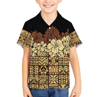 Niue Hiapo Motif Hawaiian Shirt Tapa Classic - Black Ver LT7 - Polynesian Pride