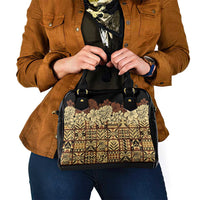 Niue Hiapo Motif Shoulder Handbag Tapa Classic - Black Ver