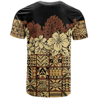 Niue Hiapo Motif T Shirt Tapa Classic - Black Ver LT7 - Polynesian Pride