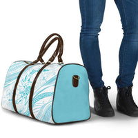 Sharks Couple Dreamy Polynesians Floral Sea Travel Bag Turquoise - Polynesian Pride
