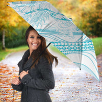Sharks Couple Dreamy Polynesians Floral Sea Umbrella Turquoise LT7 - Polynesian Pride