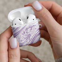 Sharks Couple Dreamy Polynesians Floral Sea AirPods Case Lilac LT7 - Polynesian Pride