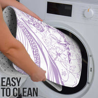 Sharks Couple Dreamy Polynesians Floral Sea Bathroom Set Lilac - Polynesian Pride