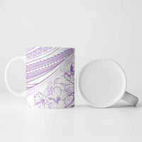 Sharks Couple Dreamy Polynesians Floral Sea Ceramic Mug Lilac LT7 - Polynesian Pride