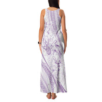 Sharks Couple Dreamy Polynesians Floral Sea Family Matching Tank Maxi Dress and Hawaiian Shirt Lilac - Polynesian Pride