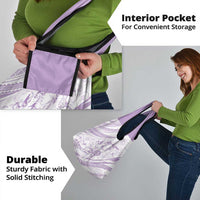 Sharks Couple Dreamy Polynesians Floral Sea Grocery Bag Lilac - Polynesian Pride