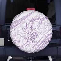 Sharks Couple Dreamy Polynesians Floral Sea Spare Tire Cover Lilac - Polynesian Pride
