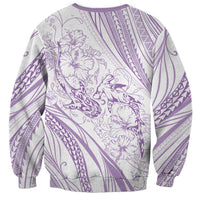 Sharks Couple Dreamy Polynesians Floral Sea Sweatshirt Lilac LT7 - Polynesian Pride