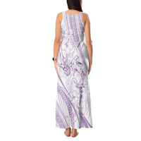 Sharks Couple Dreamy Polynesians Floral Sea Tank Maxi Dress Lilac LT7 - Polynesian Pride