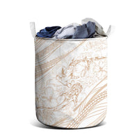 Sharks Couple Dreamy Polynesians Floral Sea Laundry Basket Hazel LT7 - Polynesian Pride