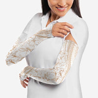 Sharks Couple Dreamy Polynesians Floral Sea Arm Sleeves Hazel LT7 - Polynesian Pride