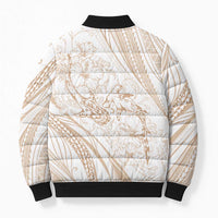 Sharks Couple Dreamy Polynesians Floral Sea Bomber Puffer Jacket Hazel LT7 - Polynesian Pride